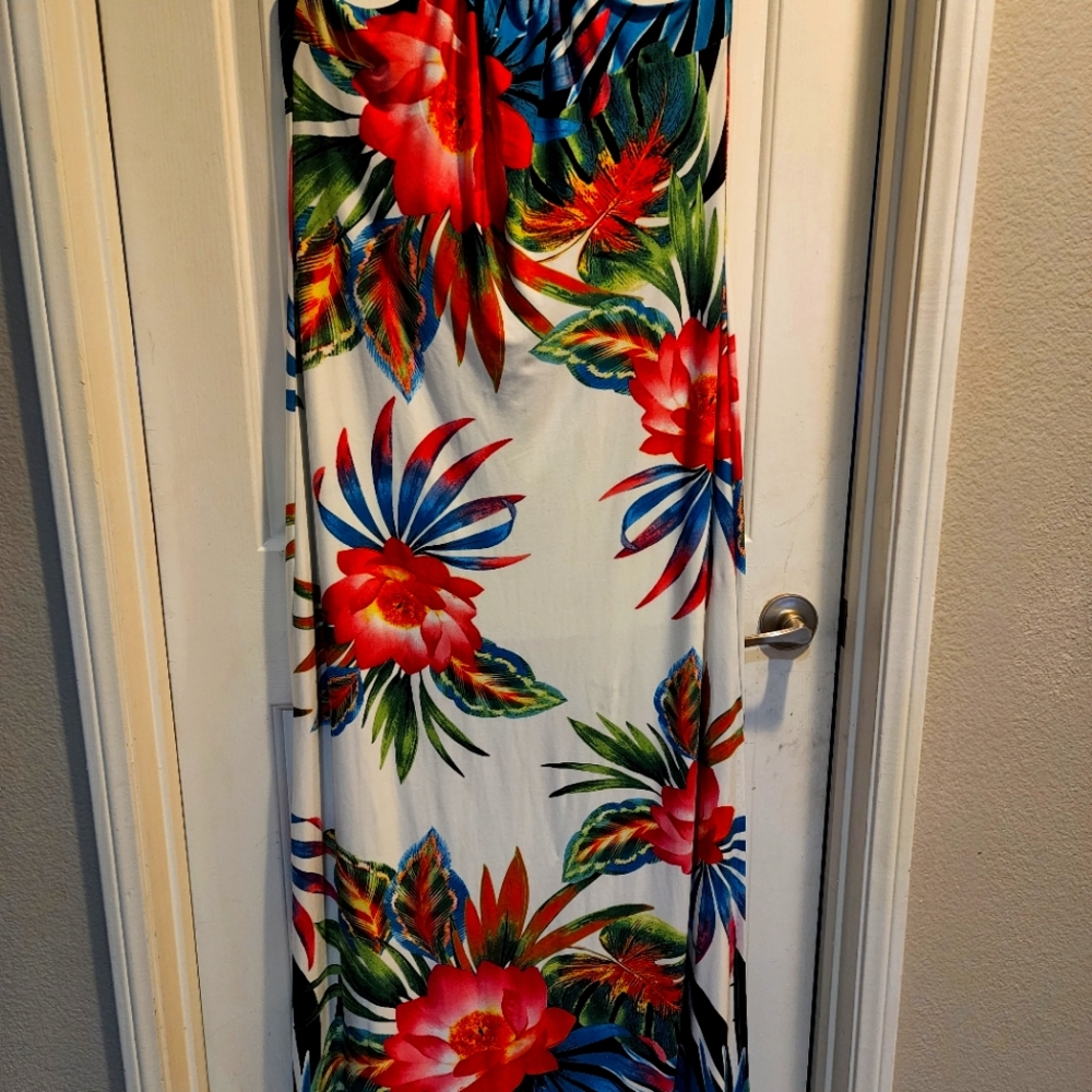 Colorful halter summer dress
